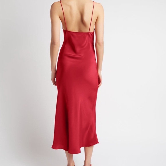Christopher esber cutout silk midi red slip dress.    AU 10 US 6 - Picture 9 of 9